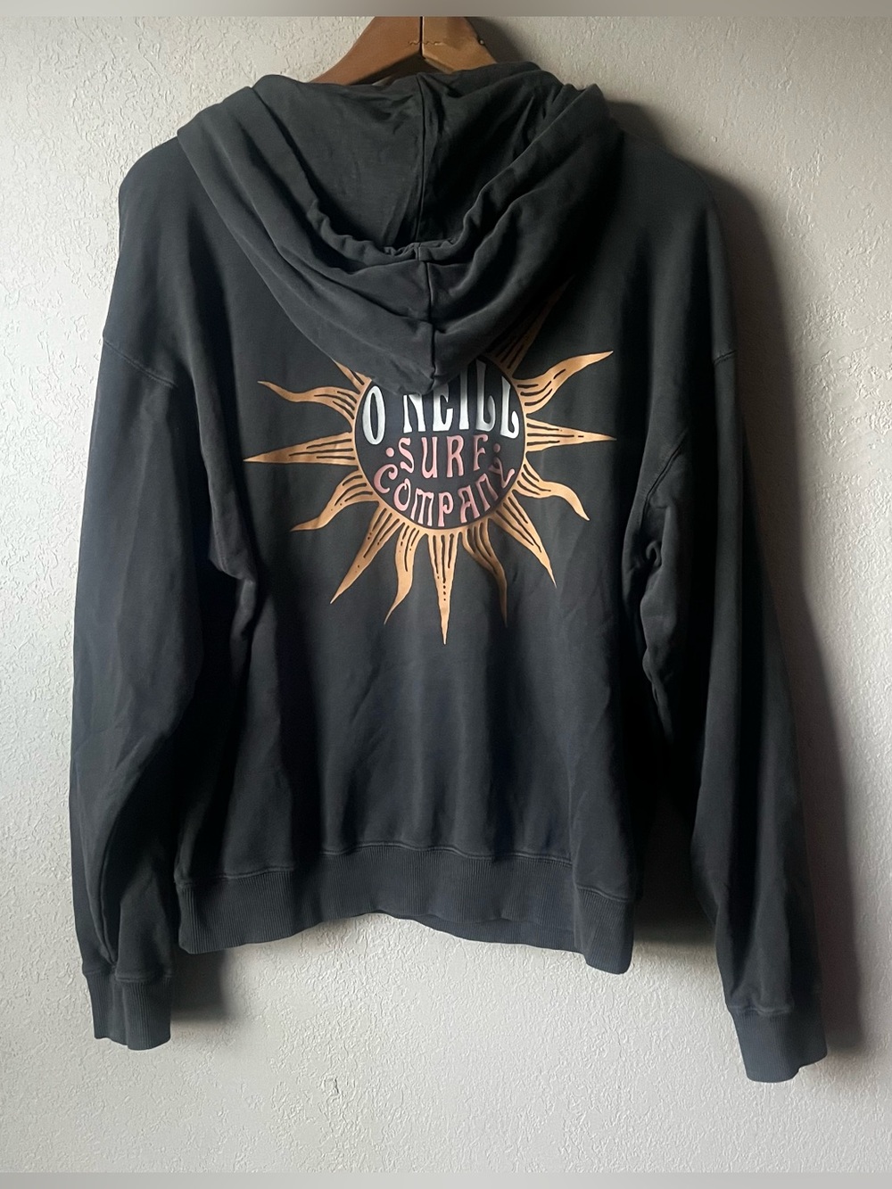 O'Neill Surf Co Charcoal Hoodie with Sun Logo